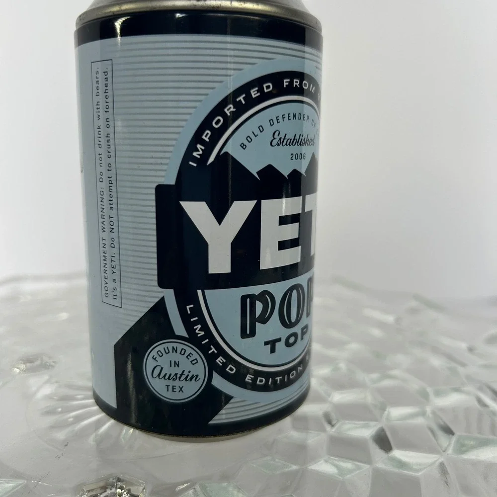 YETI Pop Top Limited Edition‎ Empty Collectible Novelty Can Cooler Display